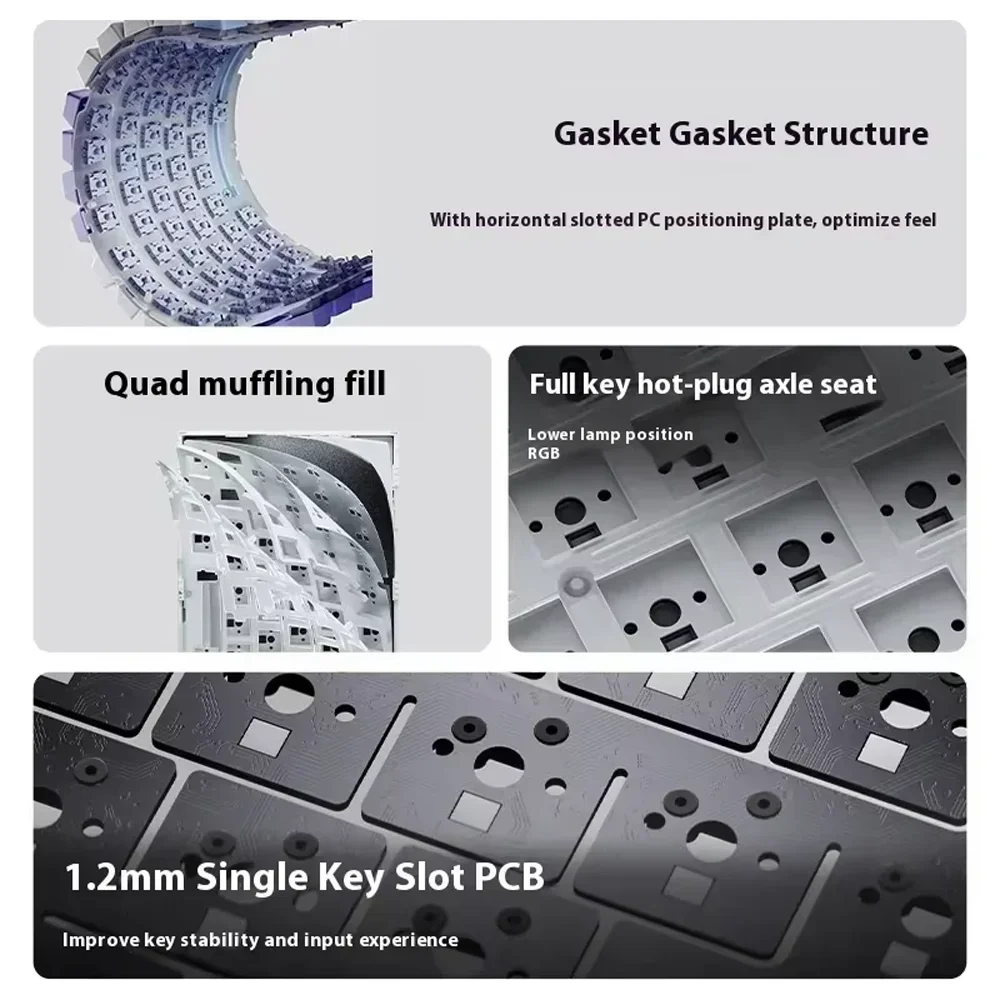 AK820 لوحة مفاتيح الألعاب الميكانيكية السلكية 75 تخطيط مدمج قابل للتبديل السريع RGB الخلفية Esports لوحة المفاتيح لأجهزة الكمبيوتر المحمول ويندوز ماك