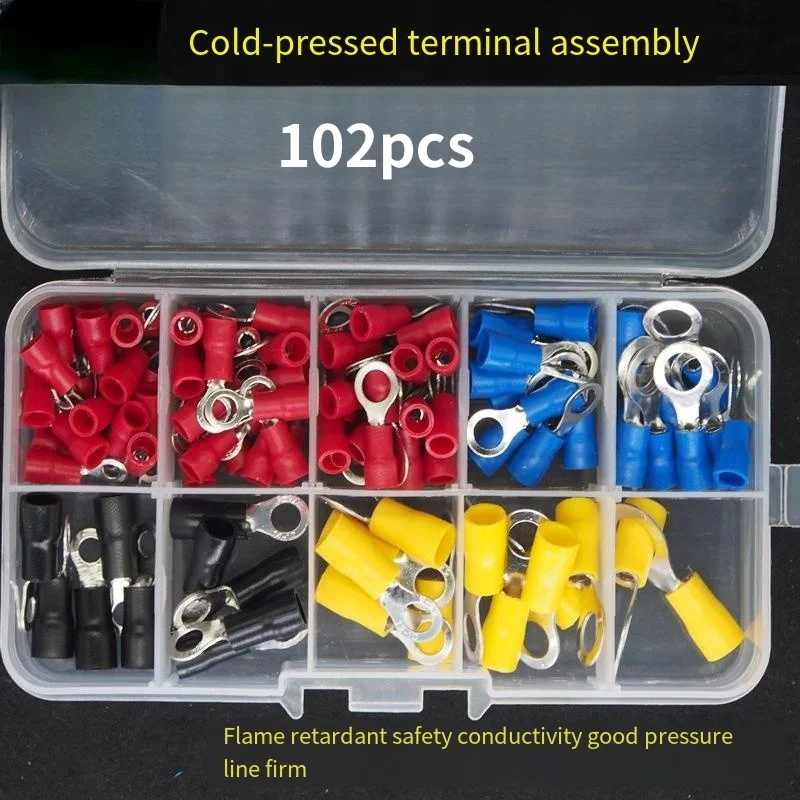 

Insulated Cable Connector Electrical Wire Crimp Spade Butt Ring Fork Set Ring Electric Crimp lugs Rolled Terminals Assorted Kit