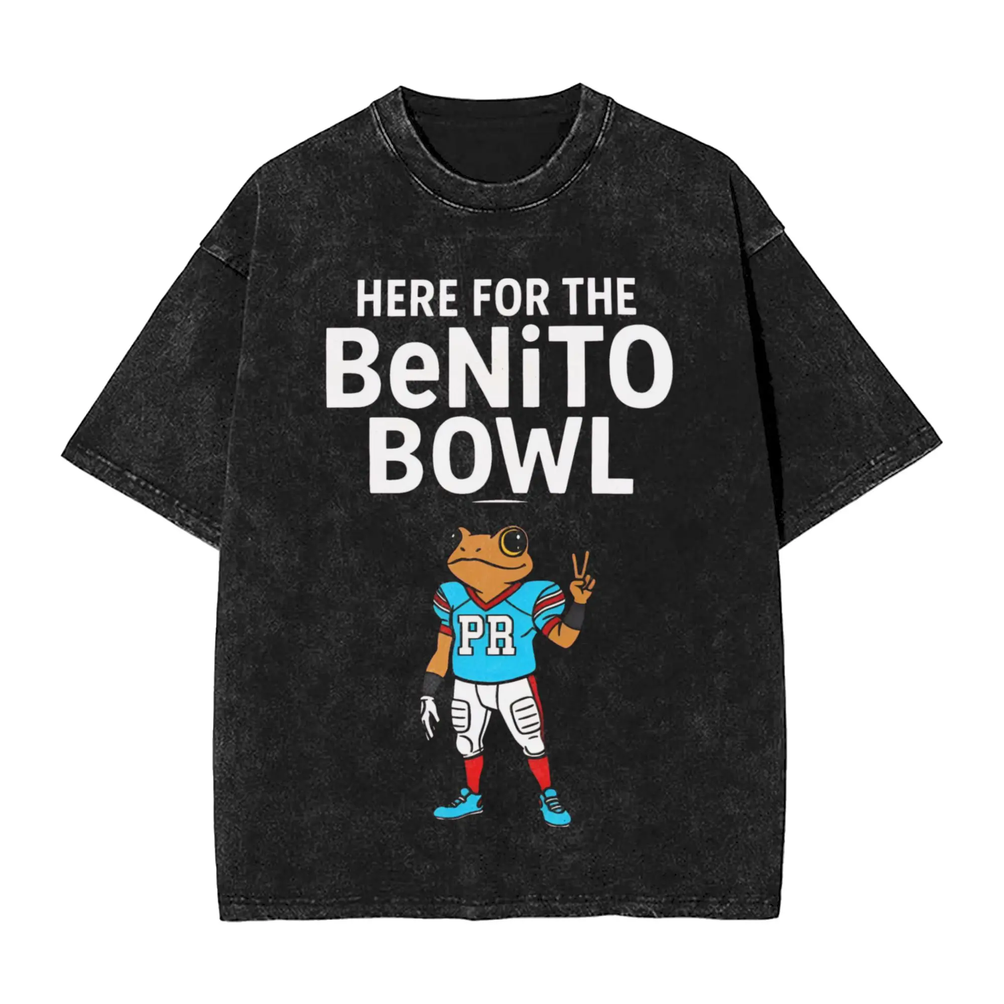Benito Bowl Puerto Rican Bads Bunnys عرض نصف الوقت Merch غسلها تي شيرت الرجال النساء الشارع الشهير تي شيرت الجرافيك تيز القمم القطن
