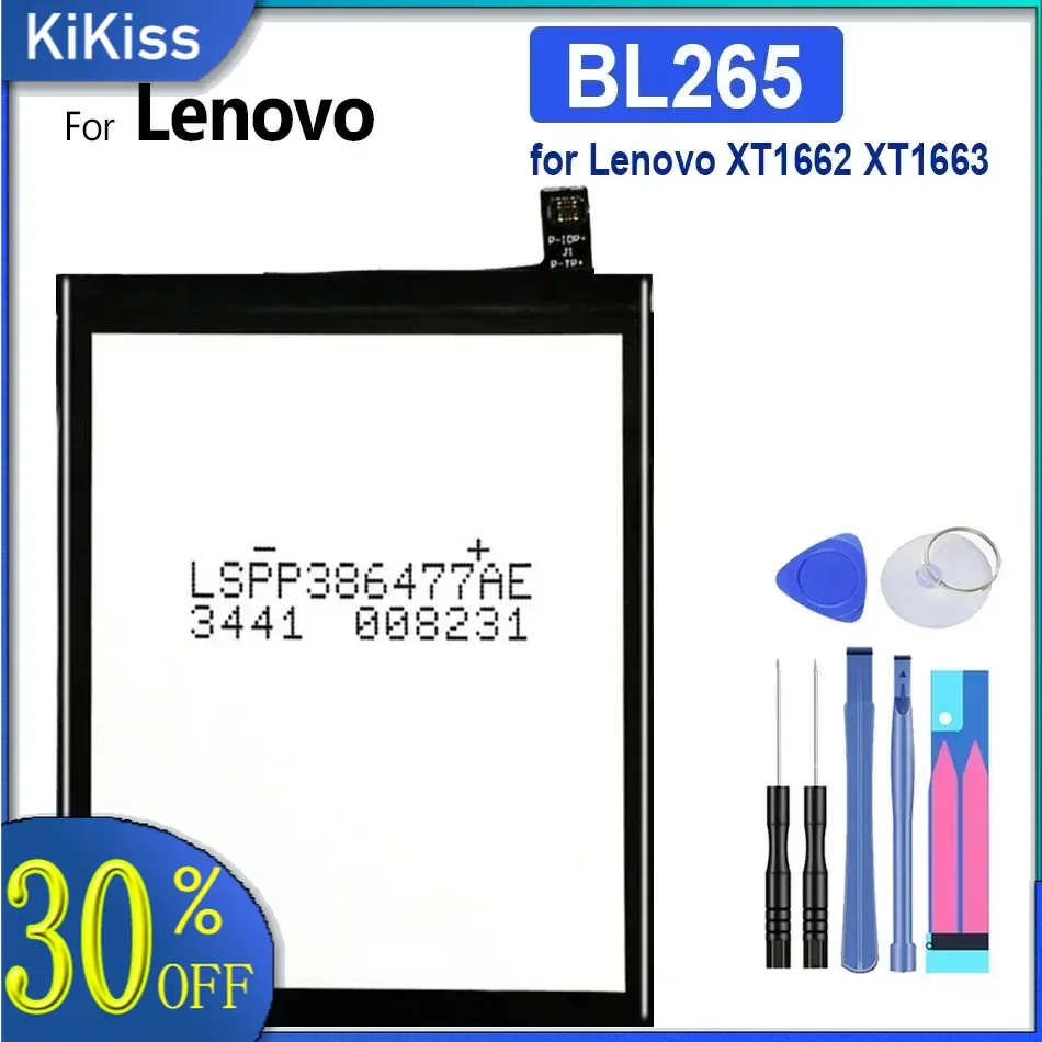 

Для Lenovo XT1662 Motorola MOTO M XT1662 XT1663 BL265 3000 мАч аккумулятор мобильного телефона