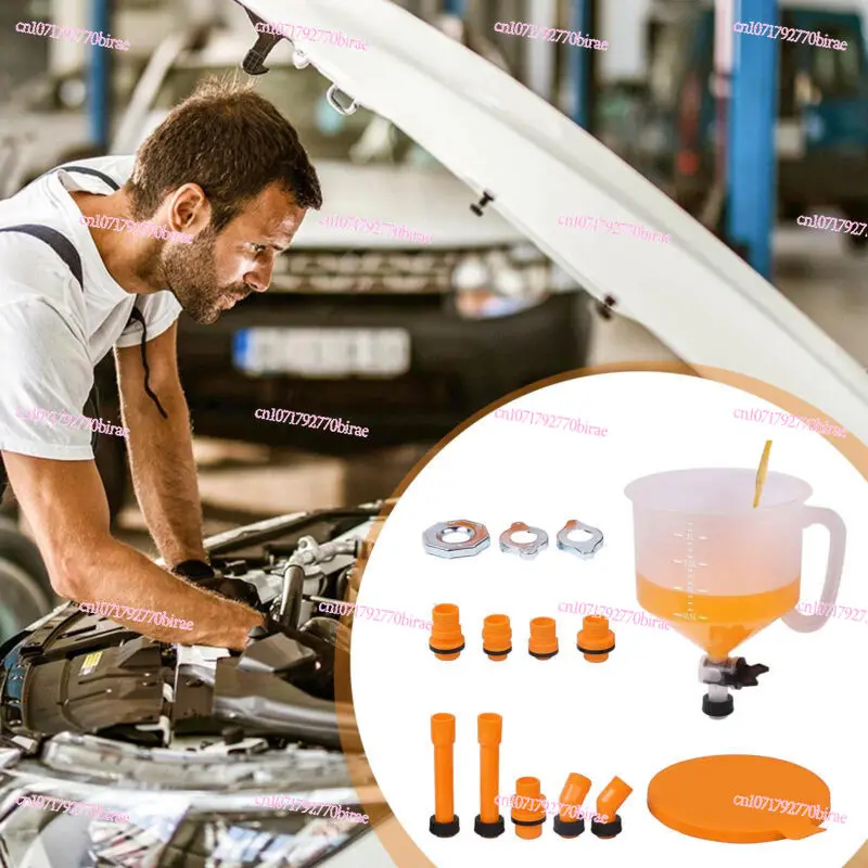 No-Spill Coolant Funnel Kit with Valve Coolant Refill Funnel