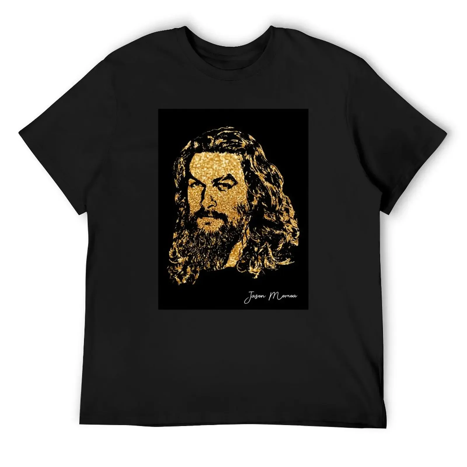 

Jason Momoa portrait T-Shirt basketball graphic tees gifts for boyfriend anime t shirt men 100℅ cotton