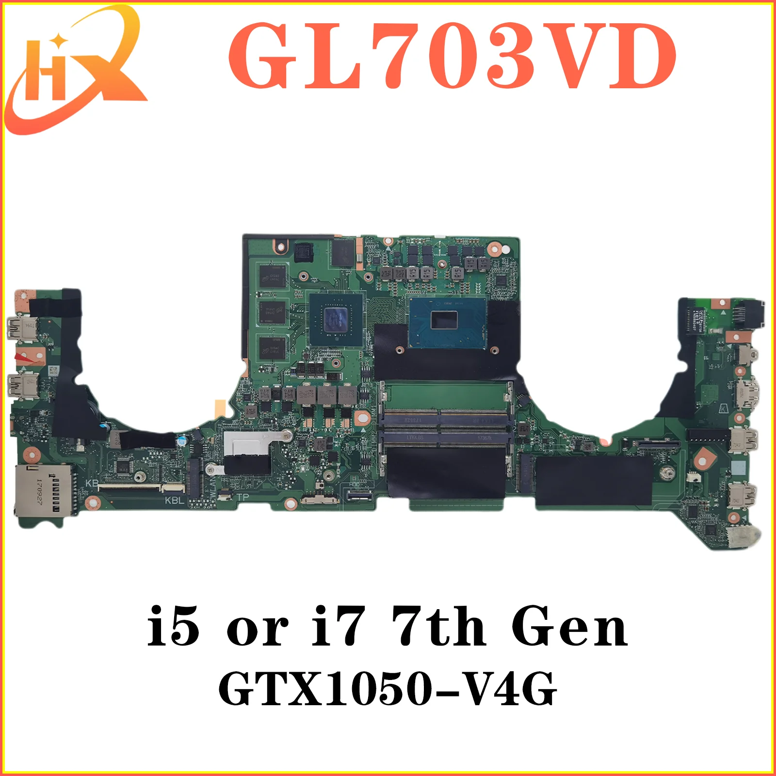 

GL703VD Mainboard For ASUS ROG Strix GL703V DABKNMB28A0 Laptop Motherboard i5 i7 7th Gen GTX1050/V4G