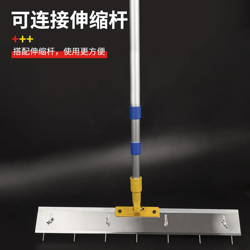 Self Leveling Cement Rake Adjustable Trowel Epoxy Floor Coating Tool Set with Telescopic Handle