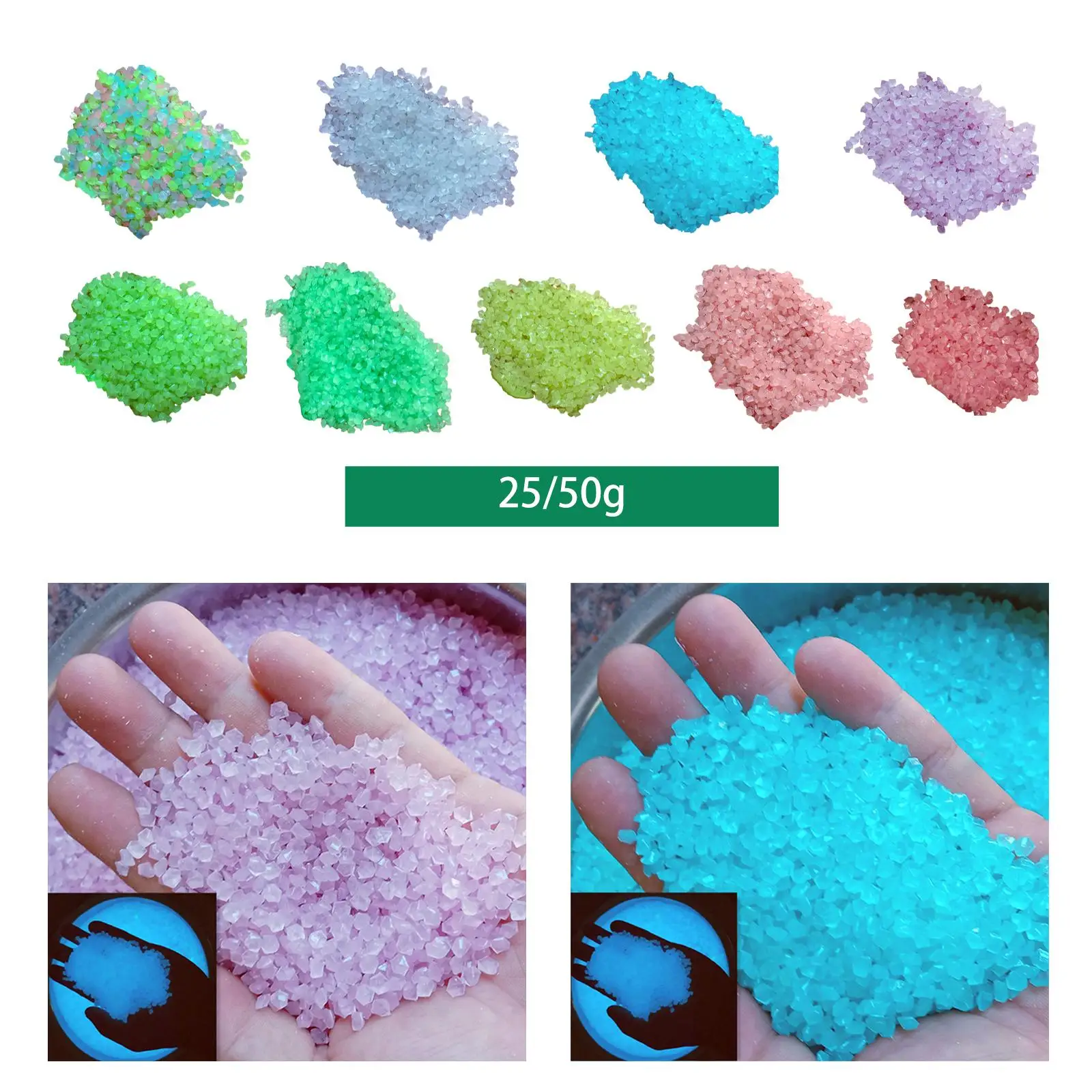 3mm - 5mm Luminous Stone, Luminous Gravel Accessories, Versatile Decoration for Garden Decoration, Paths, Luminous Appearance