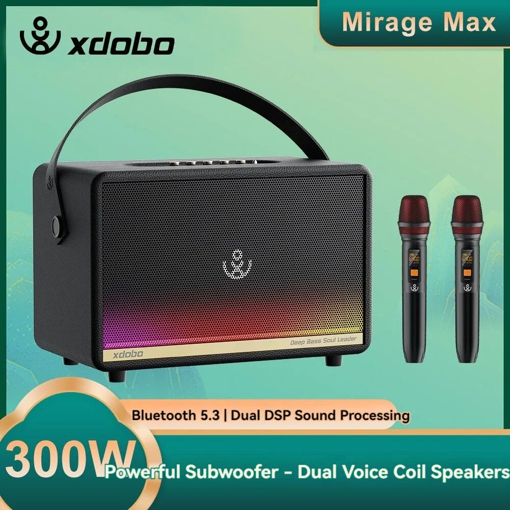 

300W High Power Bluetooth Speaker Home Karaoke Soundbox Long-lasting Battery Life Guitar Instrument Input Subwoofer with AUX TWS