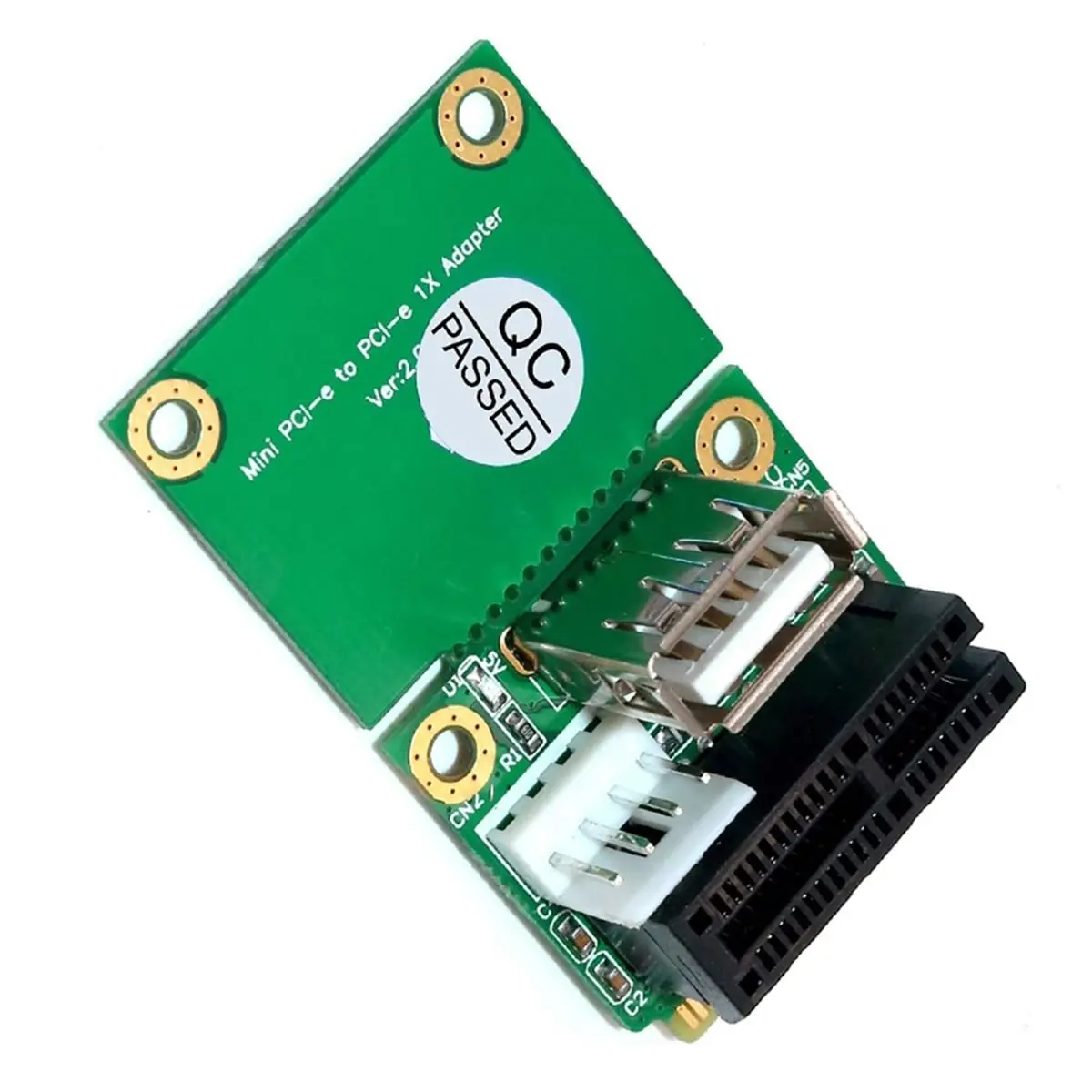 618 Mega Sale PCI-E 1X to Half/Full Mini PCI-E Adapter Converter Mini PCIe Adapter 4Pin to SATA Power Cable for WindowsXP/7/8/10