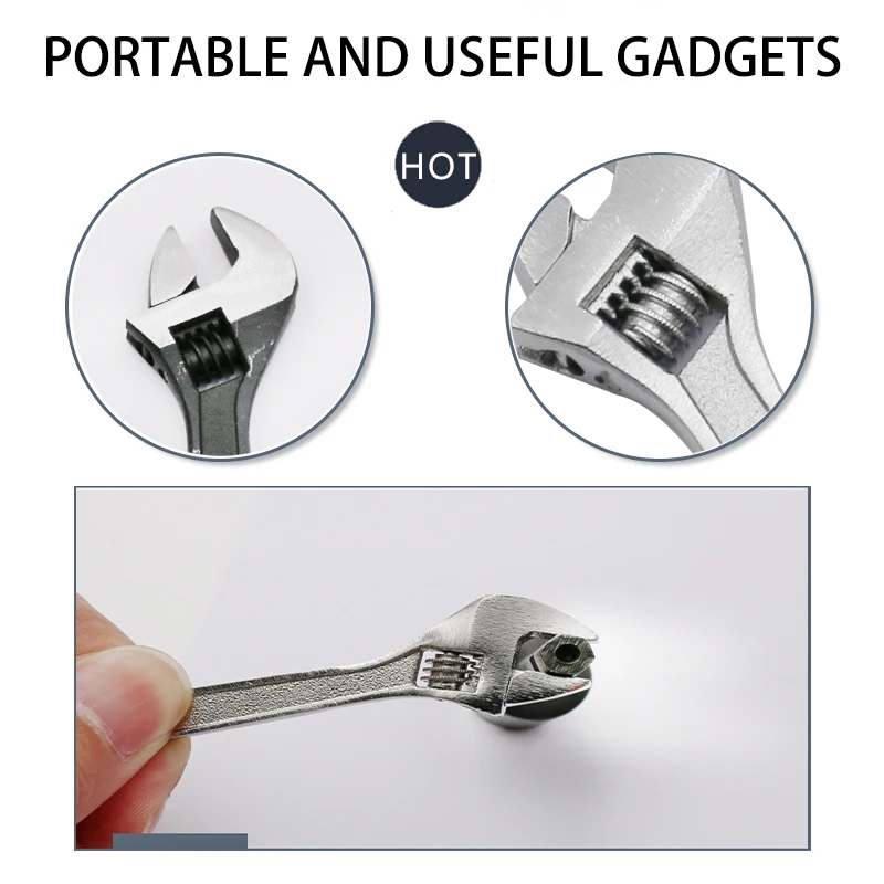 1Pcs Mini Tool Adjustable Wrench Steel 2.5 Inch 4 Inch Monkey Wrench Mini Open-end Wrench Mini Tool Shifting Spanner