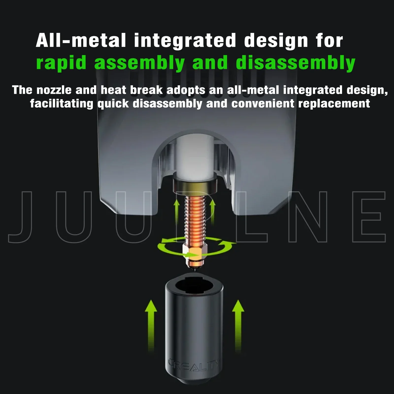 0.2 0.4 0.6 0.8 فوهة لـ Creality K2 K2 Plus K2 Pro Hotend سريعة التبديل جميع المعدن لملحقات طابعة Creality Hi Nozzle ثلاثية الأبعاد #3