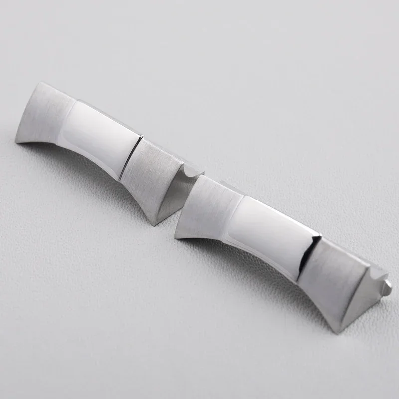 Para Rolex Daytona negro verde agua fantasma Log reloj interfaz de arco sólido acero inoxidable plata enlace final accesorios impermeables