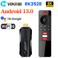 X88 TV Stick Android13 ATV UI Rockchip RK3528 Quad Core 64bit Cortex A53 Support 8K Video 4K 60fps Wifi6 BT5.0 2GB 16GB