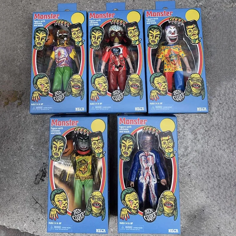 

NECA 43101 Figure Ben Cooper Track or Treat Monster Action Figuras Cloth Model Doll Toys Happy Halloween Original Gift for Kids