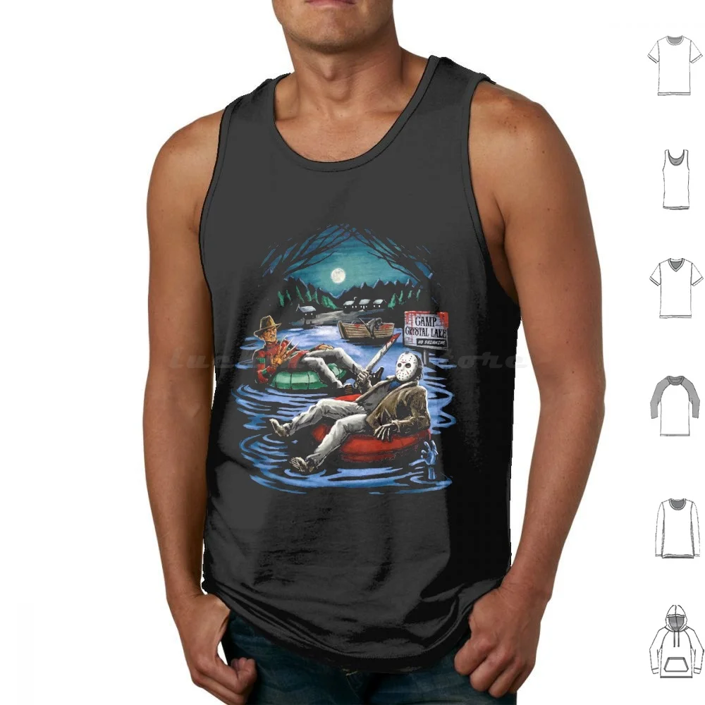 Camp Crystal Lake Halloween , Tank Tops Vest Sleeveless Camp Crystal Lake Halloween Halloween Jason Voorhees Horror Crystal