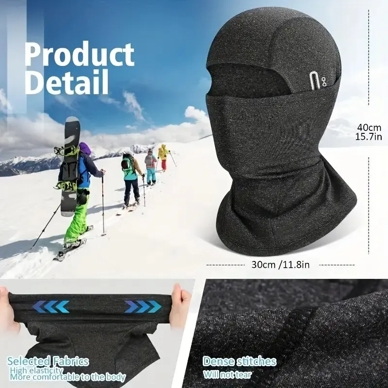 Passamontagna invernale termico Ciclismo Maschera a pieno facciale Caldo Sport all'aria aperta Moto Sci Pesca Caccia Maschera Sciarpa in pile Cap Bandana