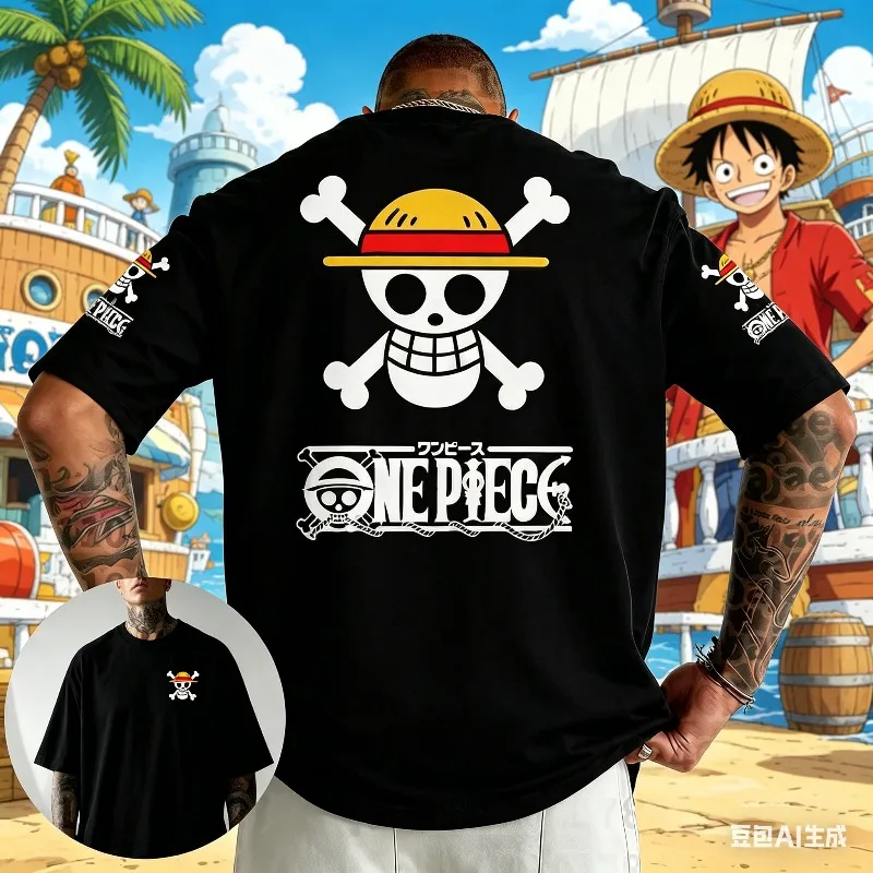 2026 One Piece Japanisches Anime Bedrucktes Herren-T-Shirt Roronoa Zoro Harajuku Kurzarm Luffy T-Shirt Kleidung Y2k Top Tee Unisex