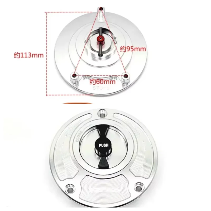 For HONDA CBR 600 F4I F4 F3 F2 Motorcycle New CNC Aluminum Fuel Gas CAPS Tank Cap tanks Cover With Rapid Locking