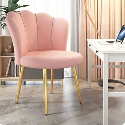 Chaises de Luxe avec Dossier, pour Restaurant, Dortoir, Maquillage, Maison, Chambre à Coucher, fur sing d'Étudiant, Salon Nordique Rose