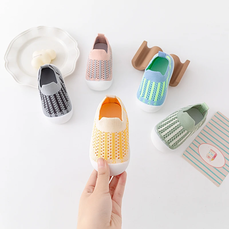 Spring Summer Infant Toddler First Walker Baby Boys Girls Breathable Fly Woven Sneakers Children Casual Sport Shoes 0-3T