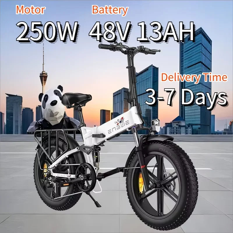 Electric Bike ENGWE X 250W Motor Folding 48V13AH Lithium Battery 20*4 inch Fat Tire E bike Adult Aluminum Alloy Electric Bicycle