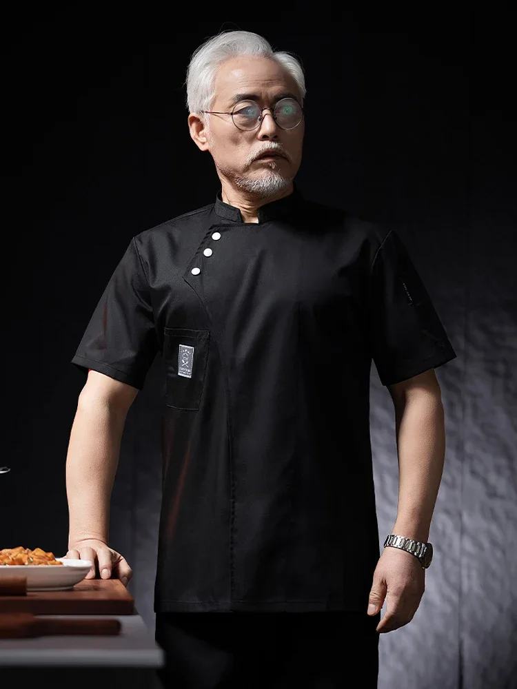 Сорочка для кухни ресторана Blanche Футболка шеф-повара ресторанной кухни Boulanger UY Uniforme serveur Desentel vêtements