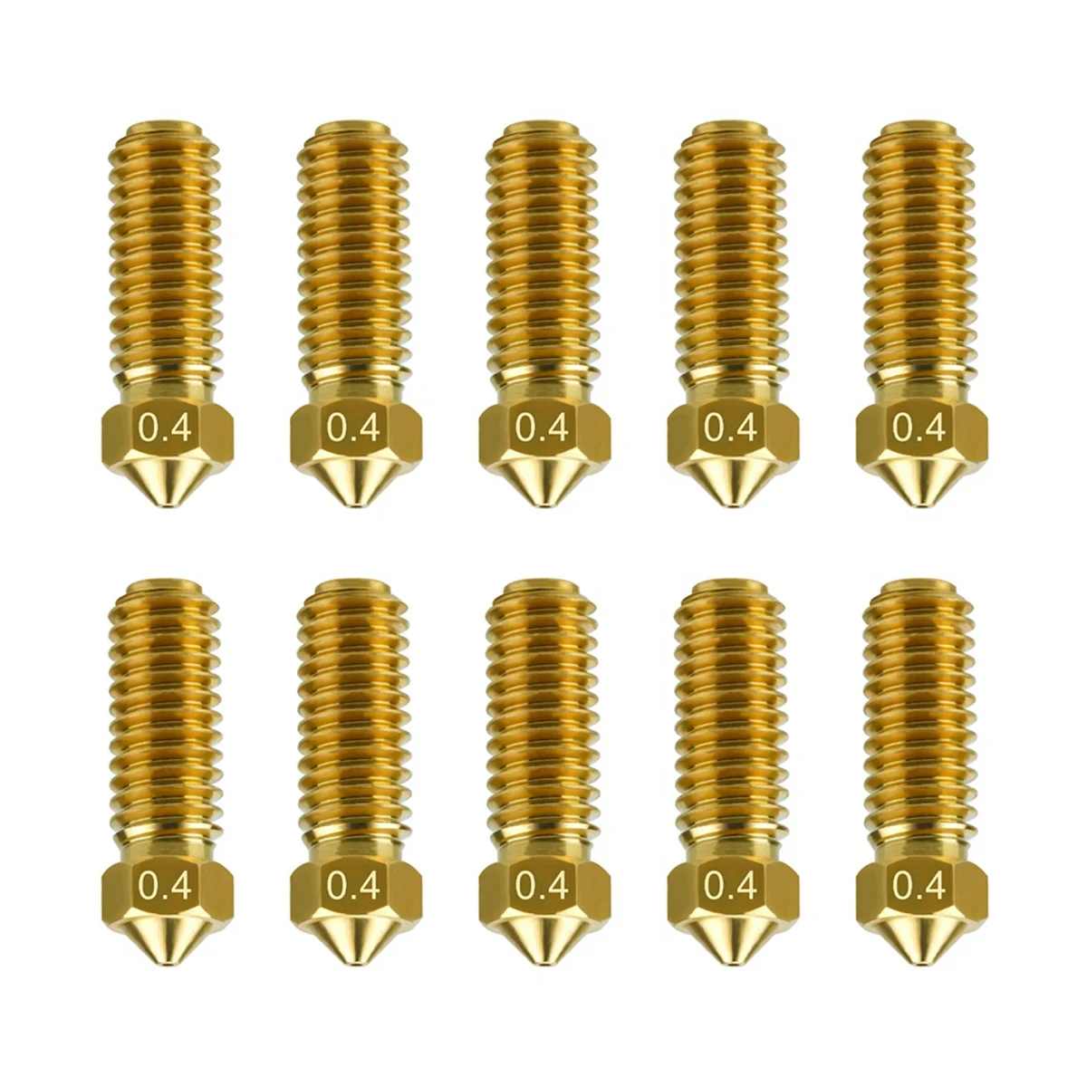 10PCS Brass Nozzles for Anycubic Kobra 3, 3D Printer Parts 0.4mm High Speed Nozzles Kit for Kobra 3, Kobra 3 Combo