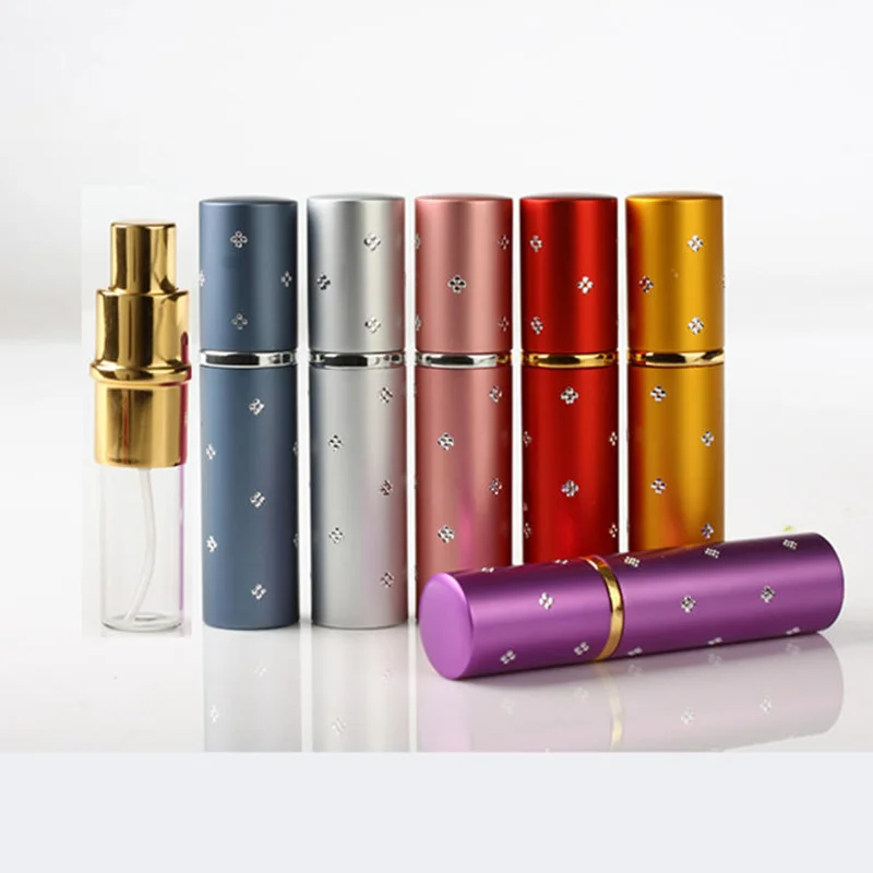 10ML Plum Blossom Spray Bottle Refillable Perfume Atomizer Dispenser Travel Portable Metal Aluminum Makeup Cosmetic Containers