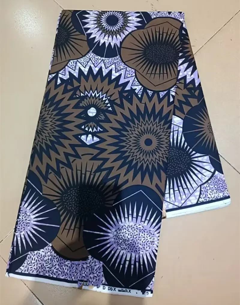 2023 Factory Price Ankara Wax Fabric Guaranteed Veritable African Real Print Fabric 100% Cotton Ghana Style Soft Pagne Sewing