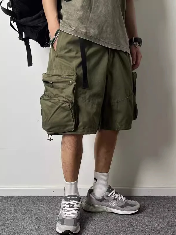 

Шорты-карго большого размера в американском стиле, повседневные, унисекс, летние, для отдыха, с большими карманами