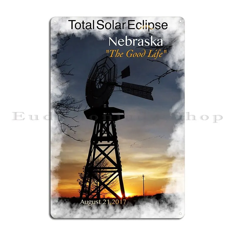 2017 Total Solar Eclipse In Nebraska Metal Plaque Poster Club Bar Party Custom Customized Cinema Tin Sign Poster