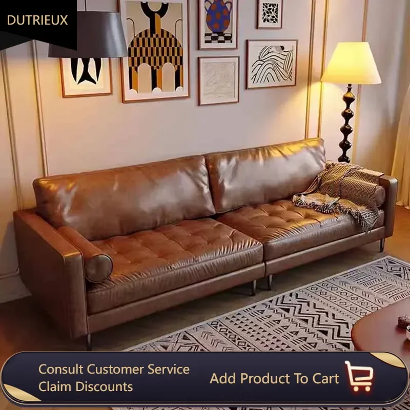 

Lounge Brown Living Room Sofas Cozy Relaxing European Nordic Modern Lazy Sofa Floor Balcony Luxury Divani Da Soggiorno Furniture