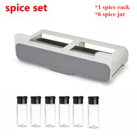 Self-adhesive Kitchen Spice Rack - Wall-mounted/Under-Shelf Storage, Seasoning Bottle Organizer, Space-saving Rack