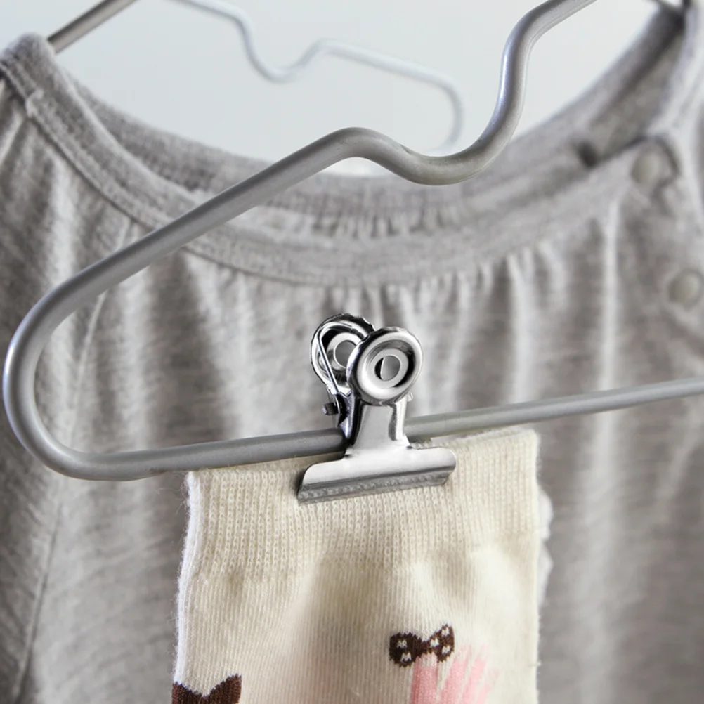 

12Pcs Stainless Steel Clips Heavy Duty Paper Grip Binder Clamps for Office Home Workshop Letter File Organization Metal Paper