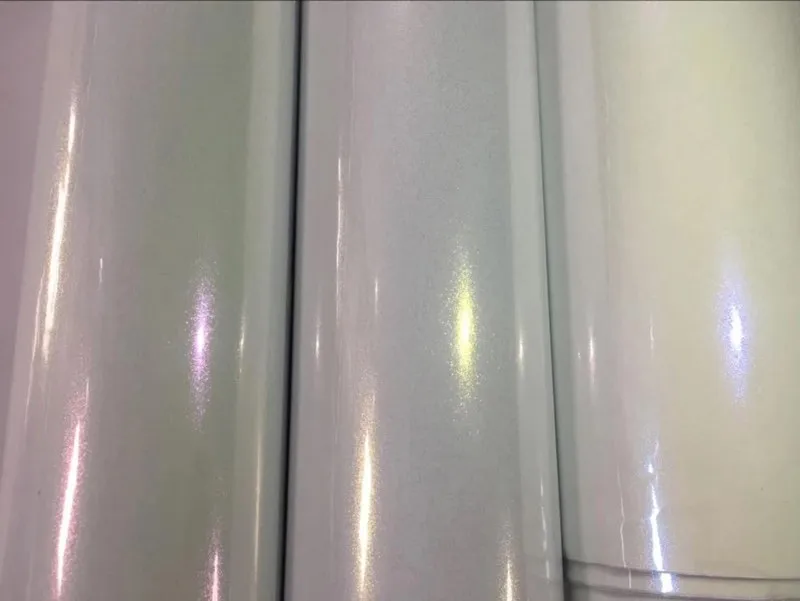 

High Quality Diamond Sparkle Glossy White Vinyl Wrap Adhesive Film Roll Car Wrapping Foil Decal with Air Release