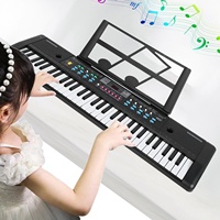 MQ6112 61 Keys Electronic Organ Portable Digital Music Keyboard with Microphone Kids Electronic Organ