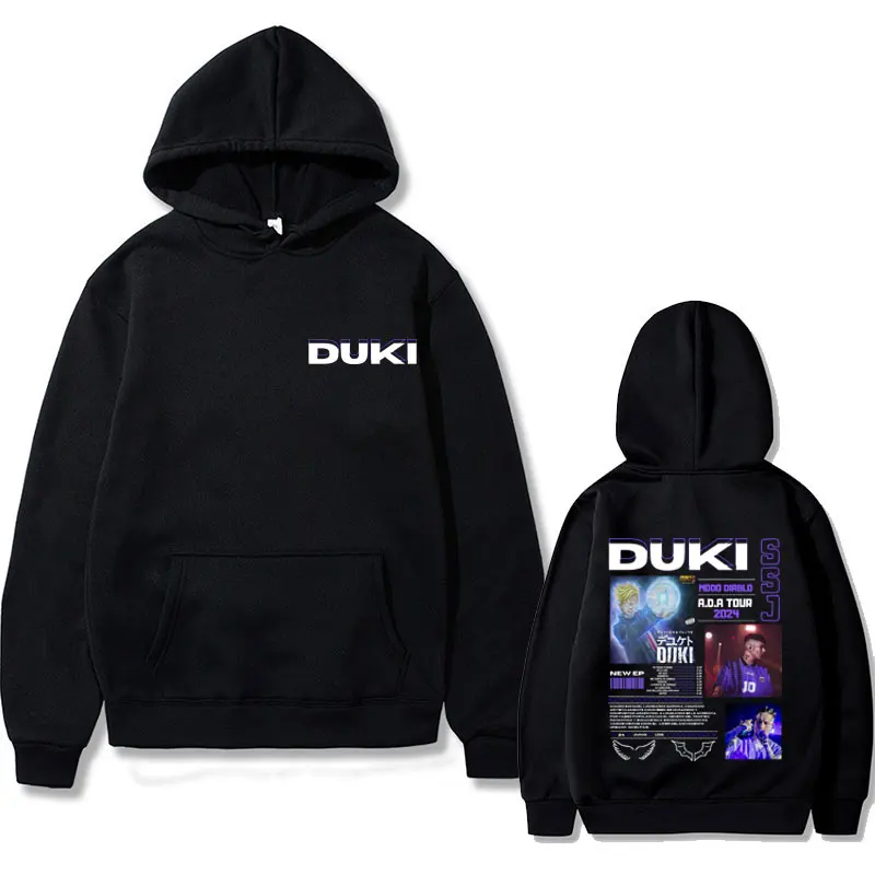 

Rapper Duki ADA Tour 2024 Graphic Print Hoodie Male Hip Hop Oversized Sweatshirt Men Women Fashion High Quality Pullover Hoodies