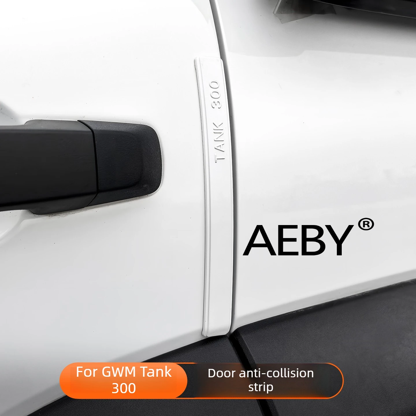 AEBY For GWM Tank 300 2023-2025 Door Edge Guard Strip,Durable Rubber Guard Strip,4PCS Set Against Scratches,Car Door Protection