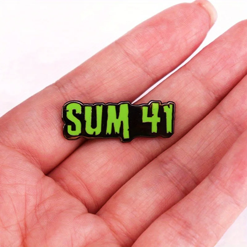 Sum 41 Rock Band Enamel Pin - Zinc Alloy, Party-Style Fashion Accessory for Men