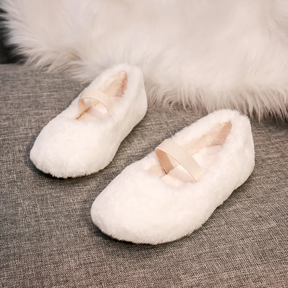 1Pair Warm Winter Princess Shoes for Little Girls Soft Sole Comfortable Fashion Kids Flat Shoes Matching Tutu Dress Birthday - view 4