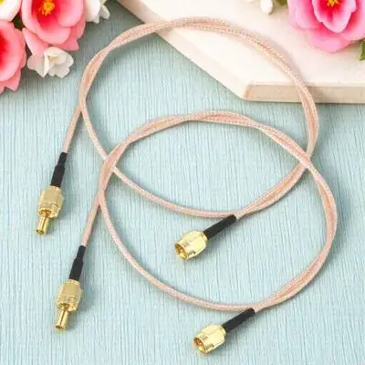 

2pcs SMA Male to Male Cable 1.6FT RG316 High Frequency Low Loss Jumper for Antenna Extension Durable Pure Copper
