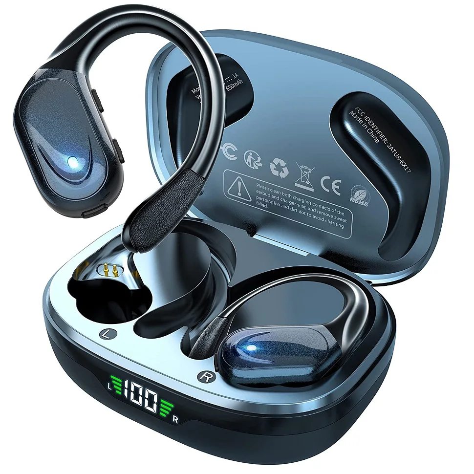 Cuffie Bluetooth 5.4 Con Cancellazione Rumore ENC – 58 Ore Di Autonomia, IP7 Impermeabili, HiFi, Per Sport E Chiamate