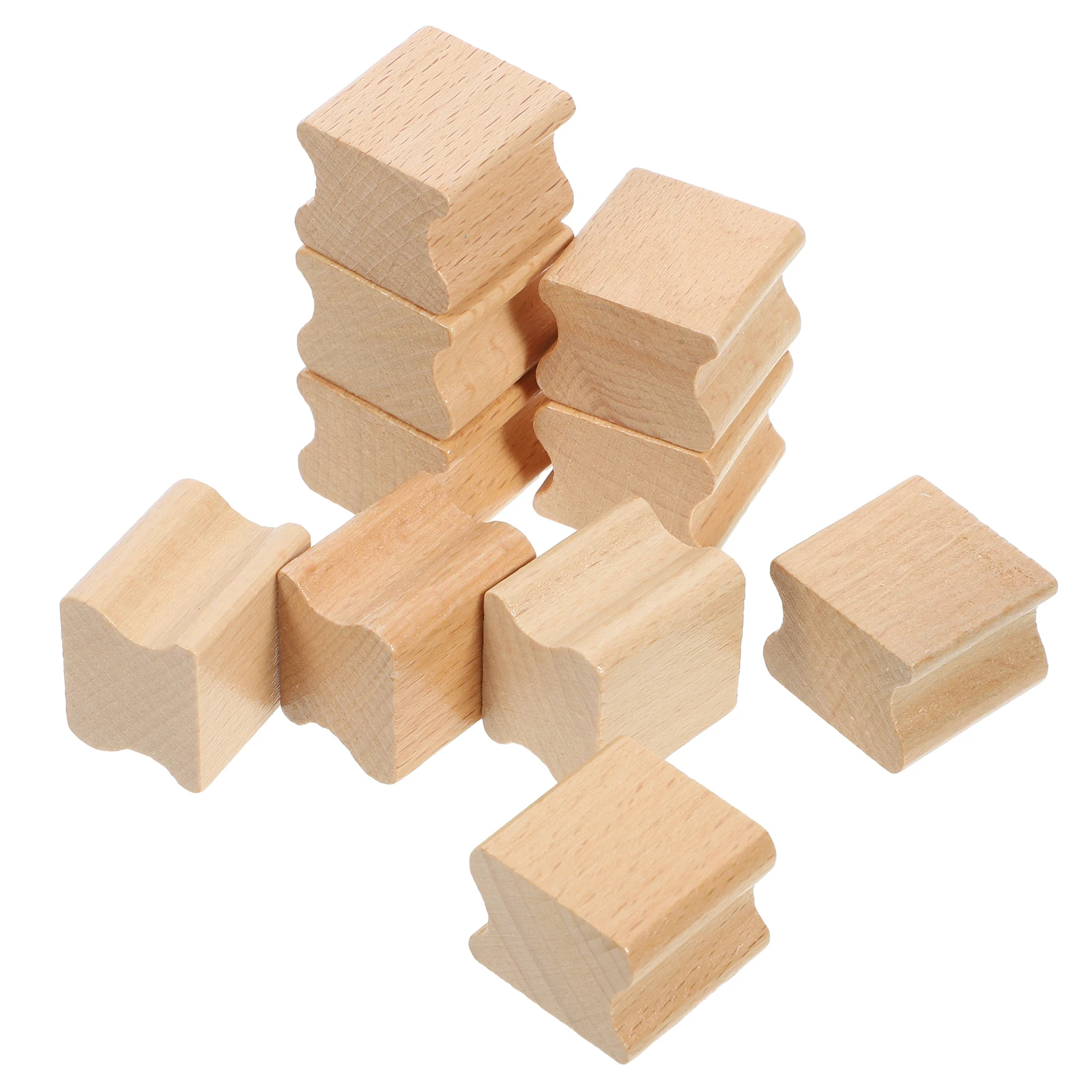

10pcs Wooden Stamp Blank Carving Birch Seals for DIY Crafting Scrapbooking Supplies Handbook Stamper Square Gift Ideas