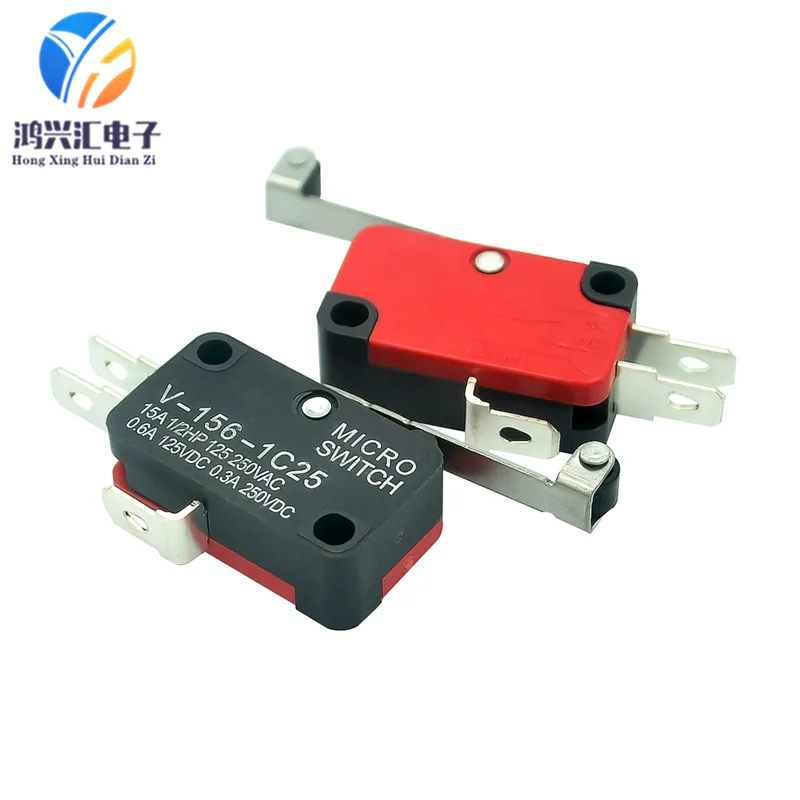 V-156-1C25 Microswitch with long wheel Microswitch with small travel limit