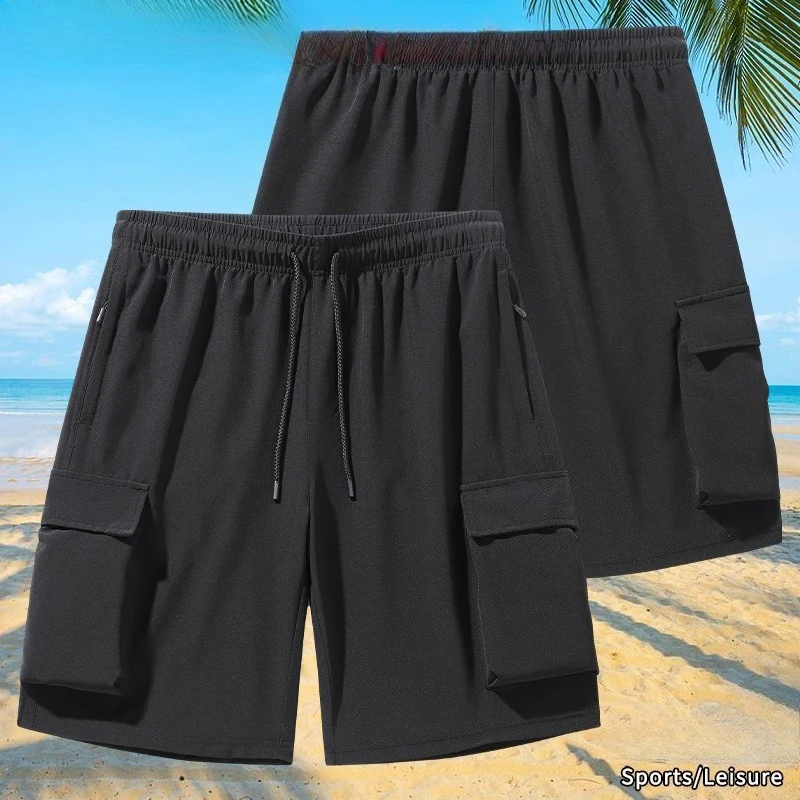 

Men's Solid Color Casual Shorts Quick Drying Breathable Workwear Shorts Daily Training Hiking Cycling Fishing Gym Shorts Traf