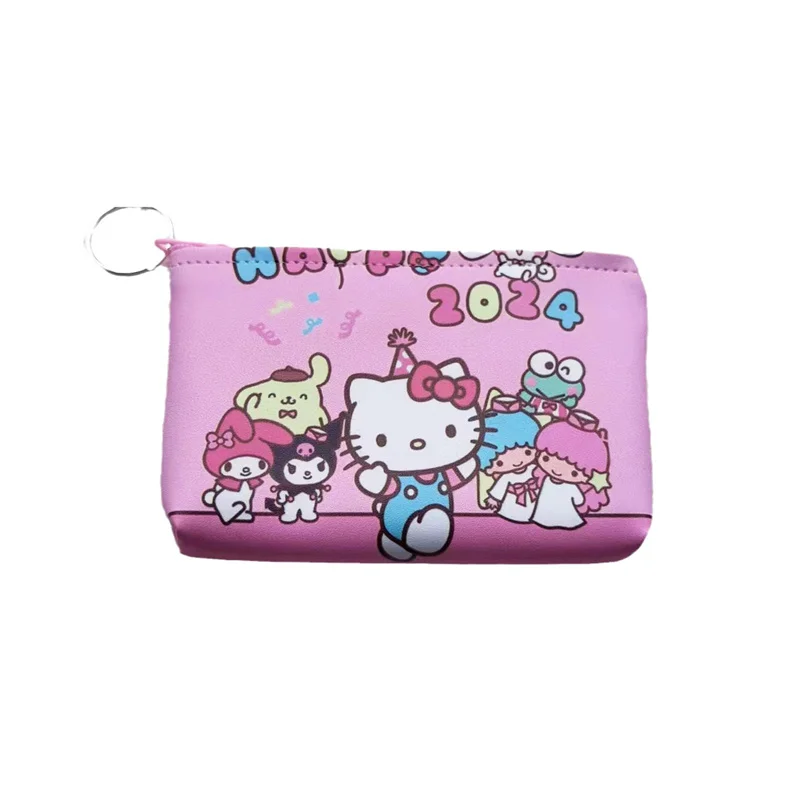 24 pcs/lot Sanrio Kawaii Animal Pencil Case Cute Pencil Box Coin Purse Stationery Pen Bag School Supplies