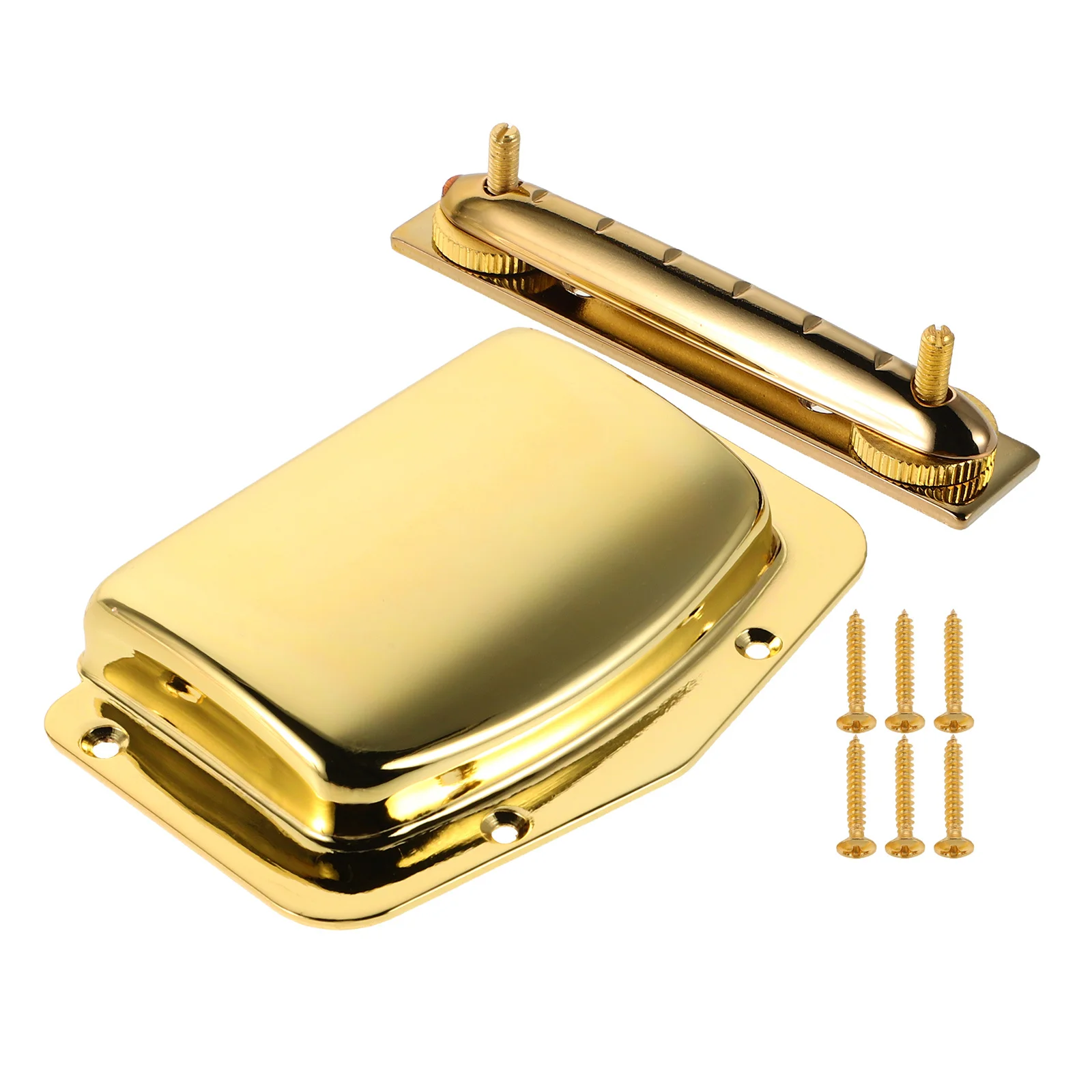 

Electric Guitar Bridge Cover Adjustable Metal Protection Plate Quick Install Durable Wear Resistant Compatible Most Models