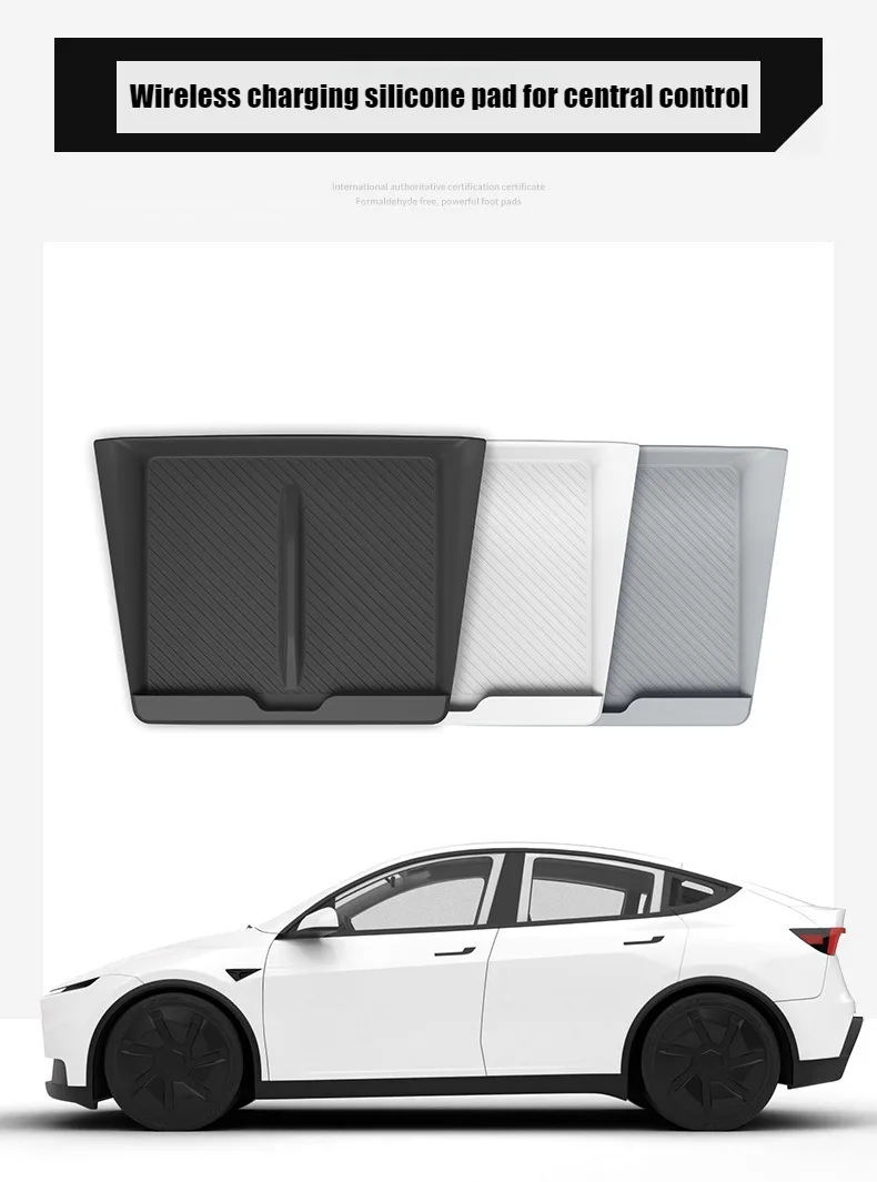 Für Tesla Model Y 2025 2026 Standard Center Kabelloses Ladepad Rutschfeste Telefonladematte Schützende Auto-Innenausstattung – Detail 11