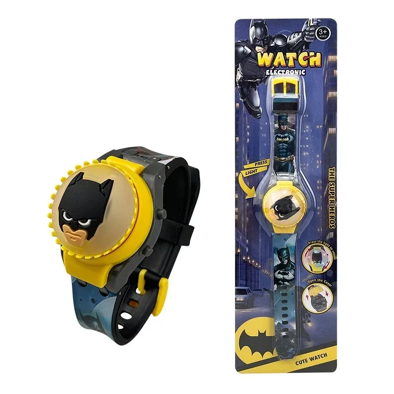 Spiderman Kids Watches For Boys Cartoon The Avengers Super Hero Children Rotate Watch with Flash Light Sanrio Girls Watch Gifts