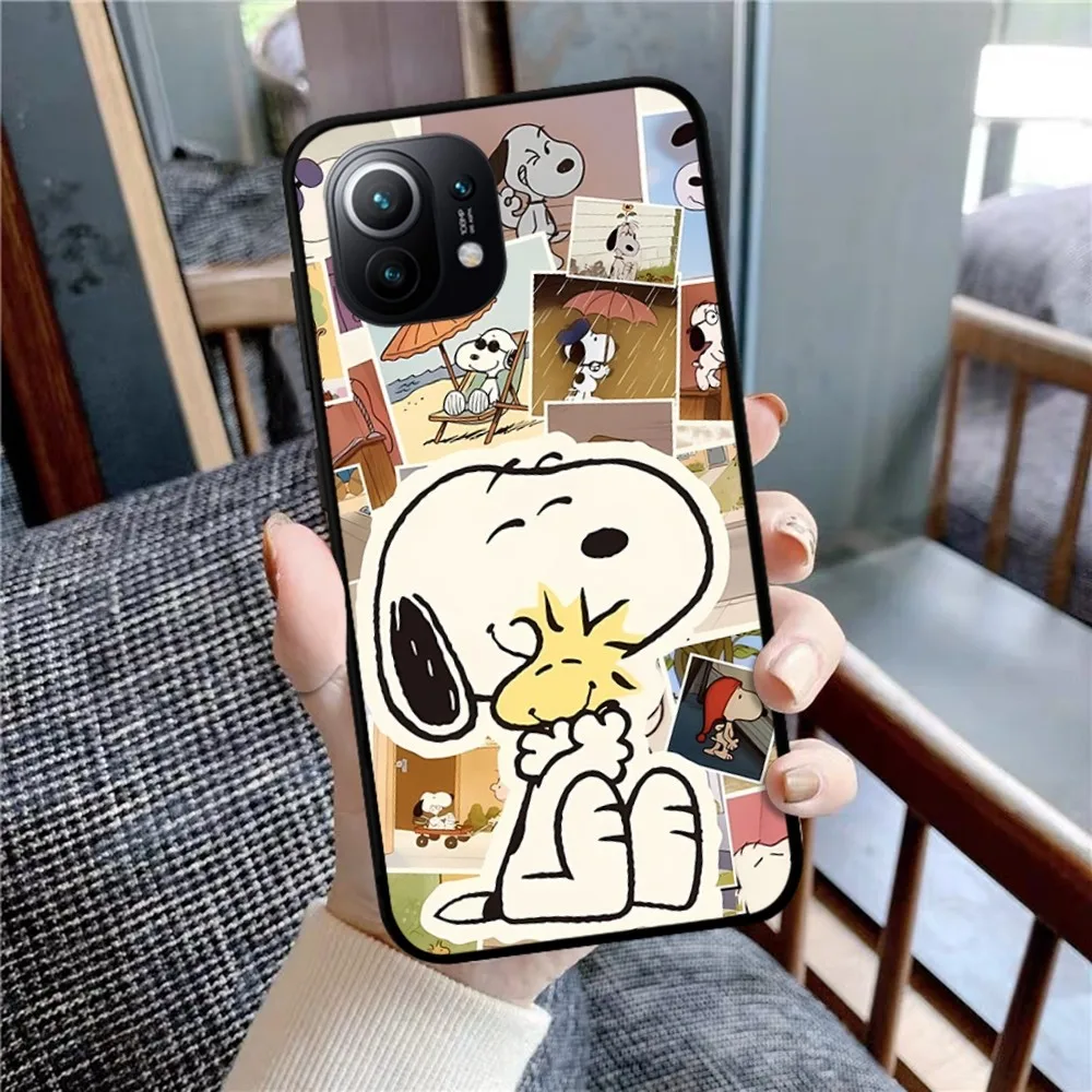 Cartoon S-Snoopys-Dog Mousepad For Xiaomi Mi 5X 8 9 10 11 12 lite pro 10T PocoX3pro PocoM3 Note 10 pro lite