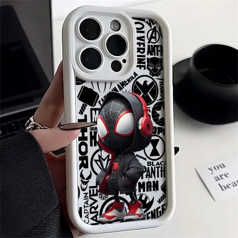 Marvels Deadpools Spidermans Boy Phone Case for iPhone 16 15 14 13 12 11 Pro Max Mini XR XS X 7 8 6 6s Plus Soft TPU Back Cover