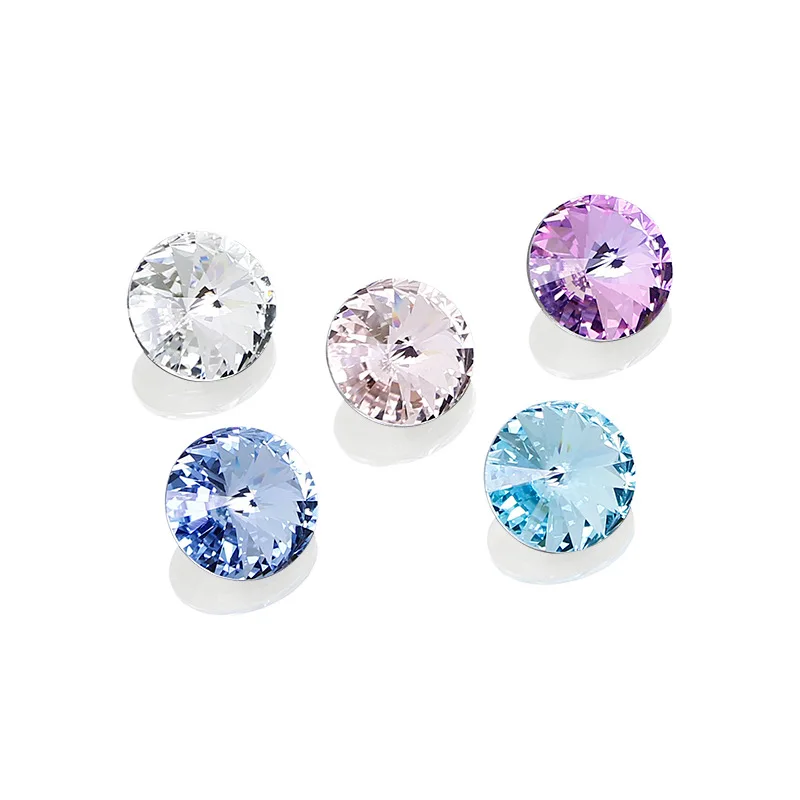 

18mm rivoli glass crystal pointback beads jewels making